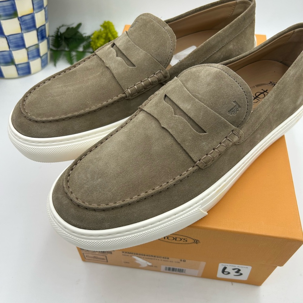 Men’s Tod’s suede loafers size 10 made in Italy